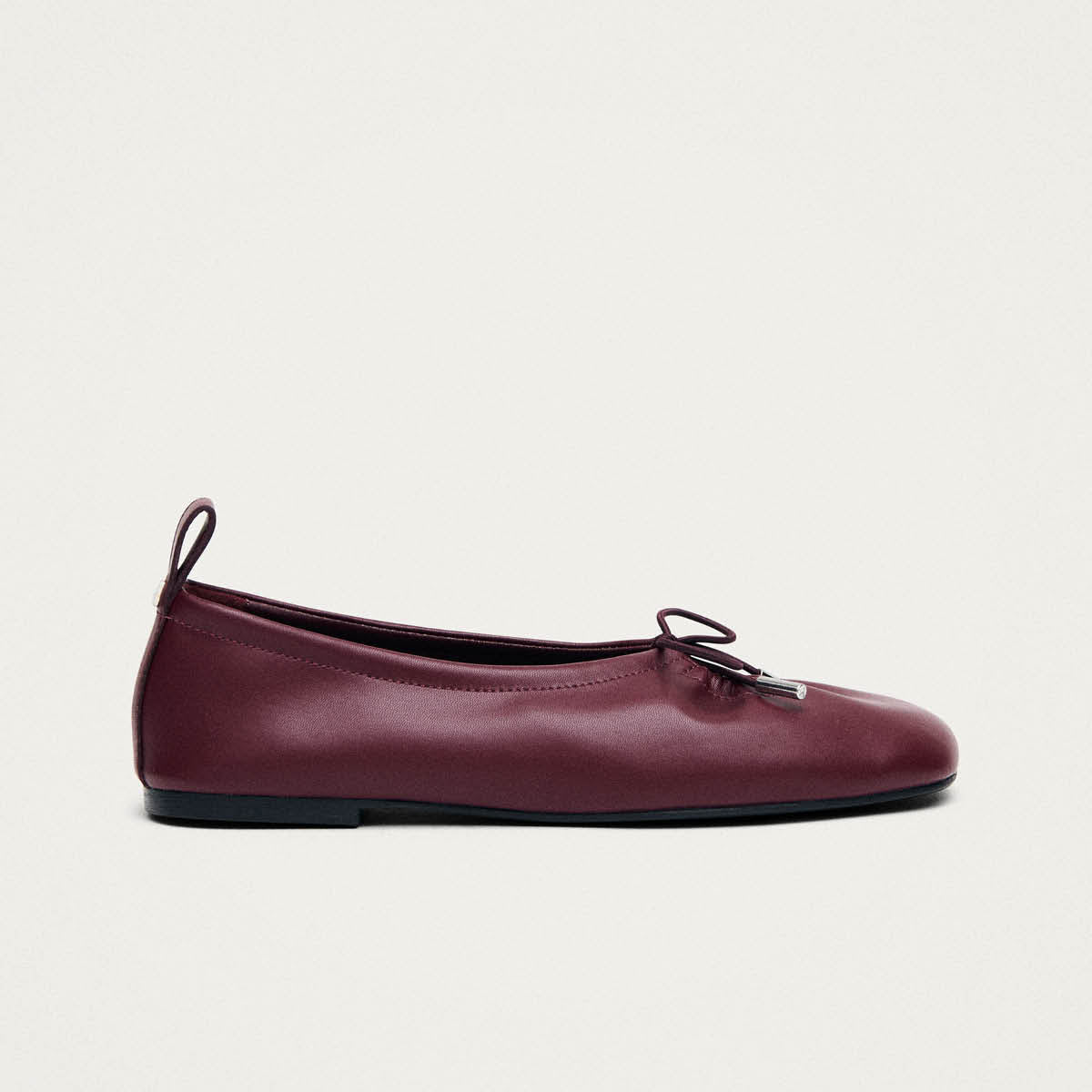 Rosalind Burgundy Vegan Leather Ballet Flats