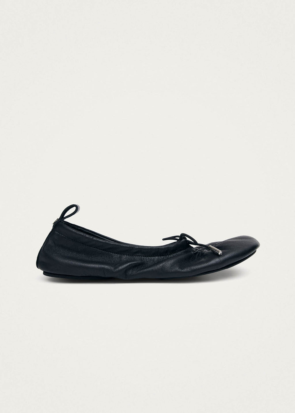 Rosalind Barefoot Black Leather Ballet Flats