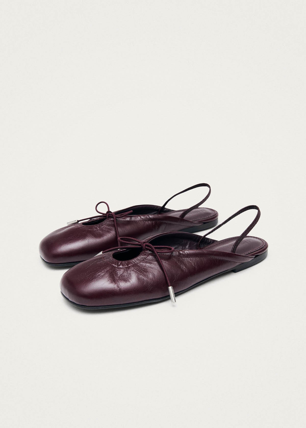 Oli Rift Burgundy Leather Ballet Flats