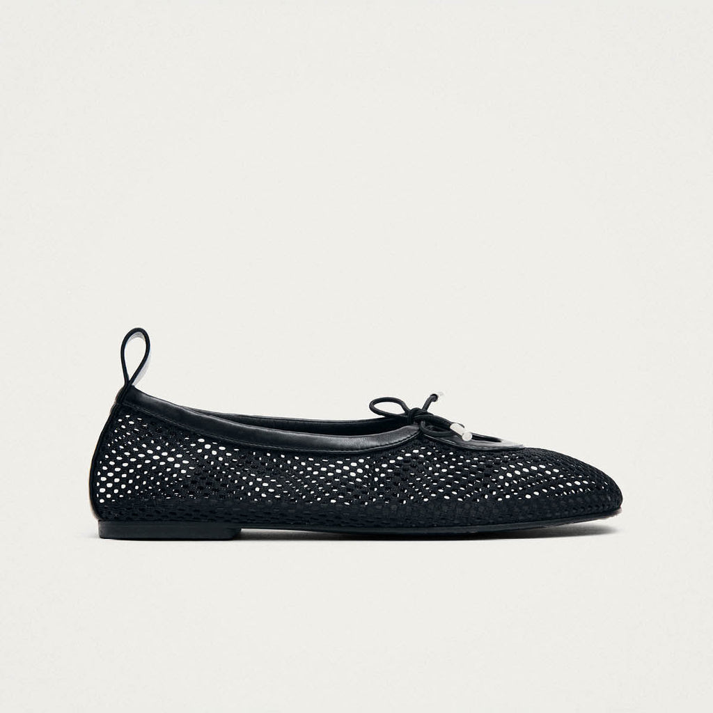 Rosalind Mesh Black Ballet Flats