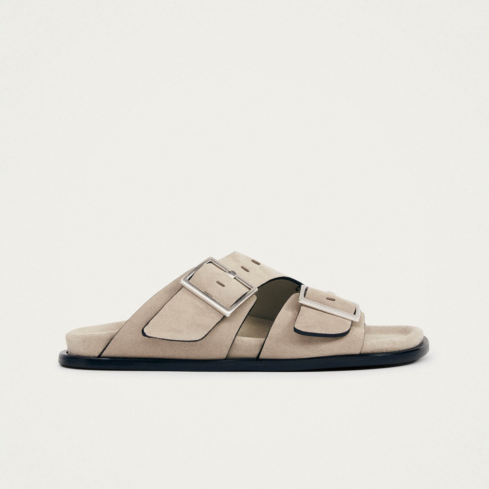 Alba Suede Beige Leather Sandals