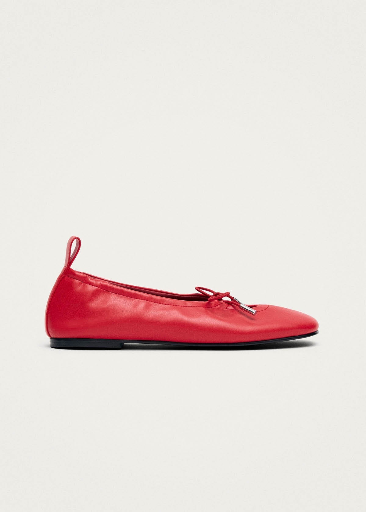 Rosalind Red Vegan Leather Ballet Flats