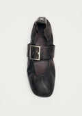 Sarea Vintage Effect Brown Leather Ballet Flats