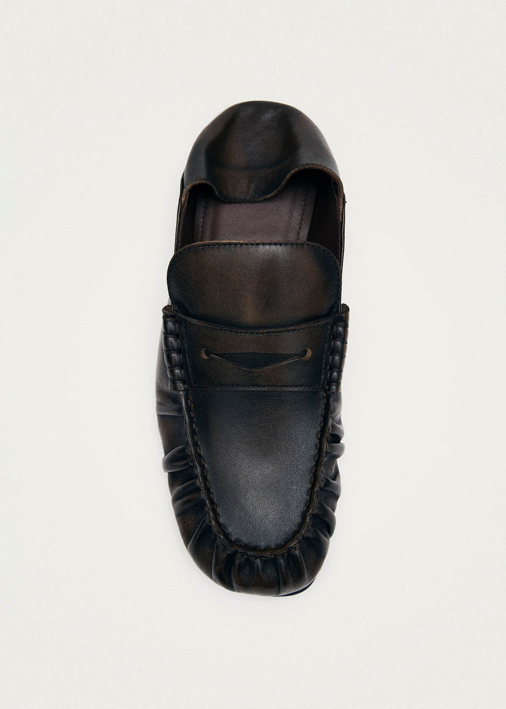 Aven Mule Vintage Effect Brown Leather Loafers