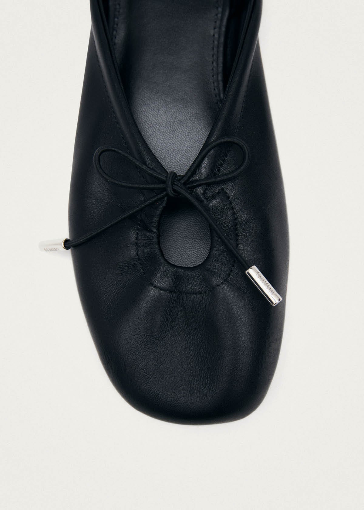 Oli Black Leather Ballet Flats