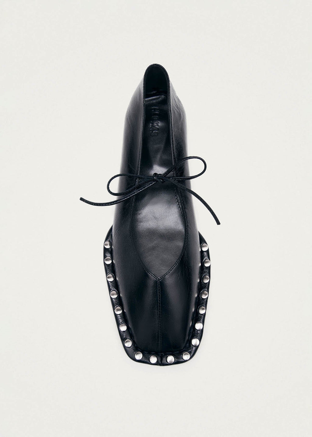 Sway Studs Rift Black Leather Ballet Flats