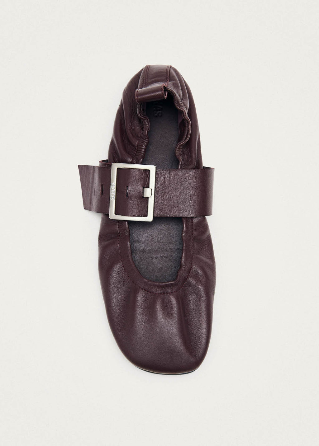 Sarea Burgundy Leather Ballet Flats
