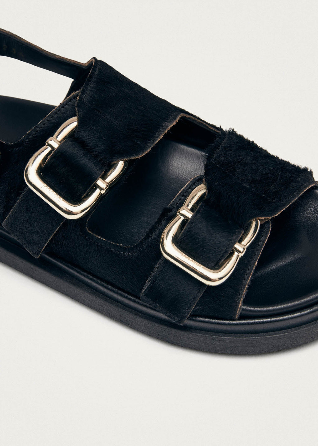 Harper Soft Black Leather Sandals