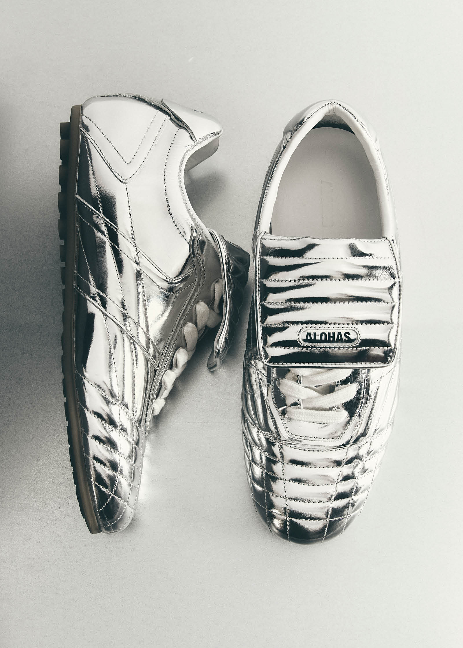 Tb.99 Silver Leather Sneakers