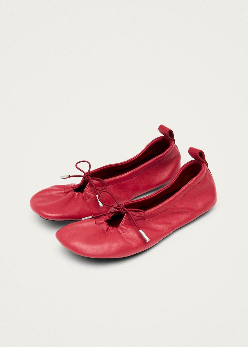 Rosalind Barefoot Red Leather Ballet Flats
