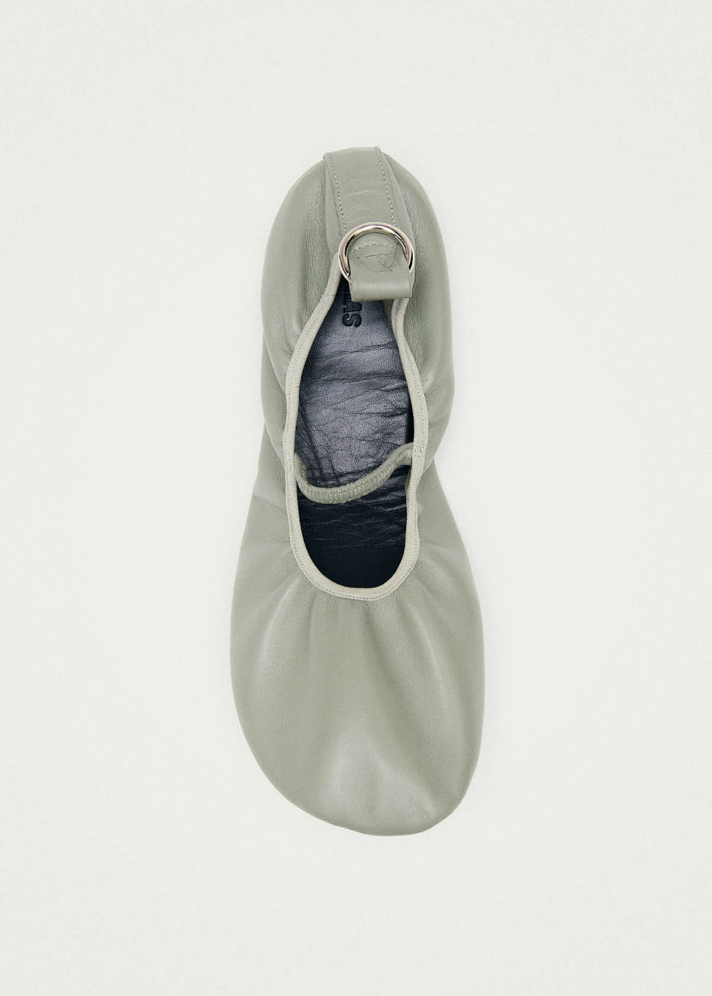 Naira Barefoot Green Leather Ballet Flats