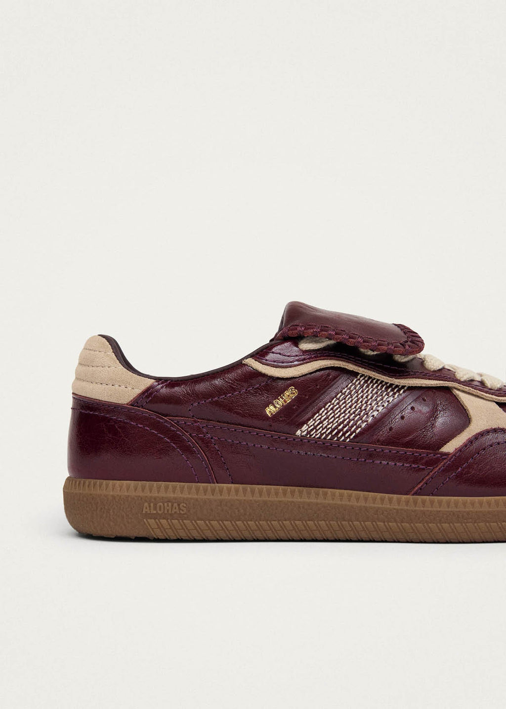 Tb.490 Club Patent Deep Burgundy Leather Sneakers