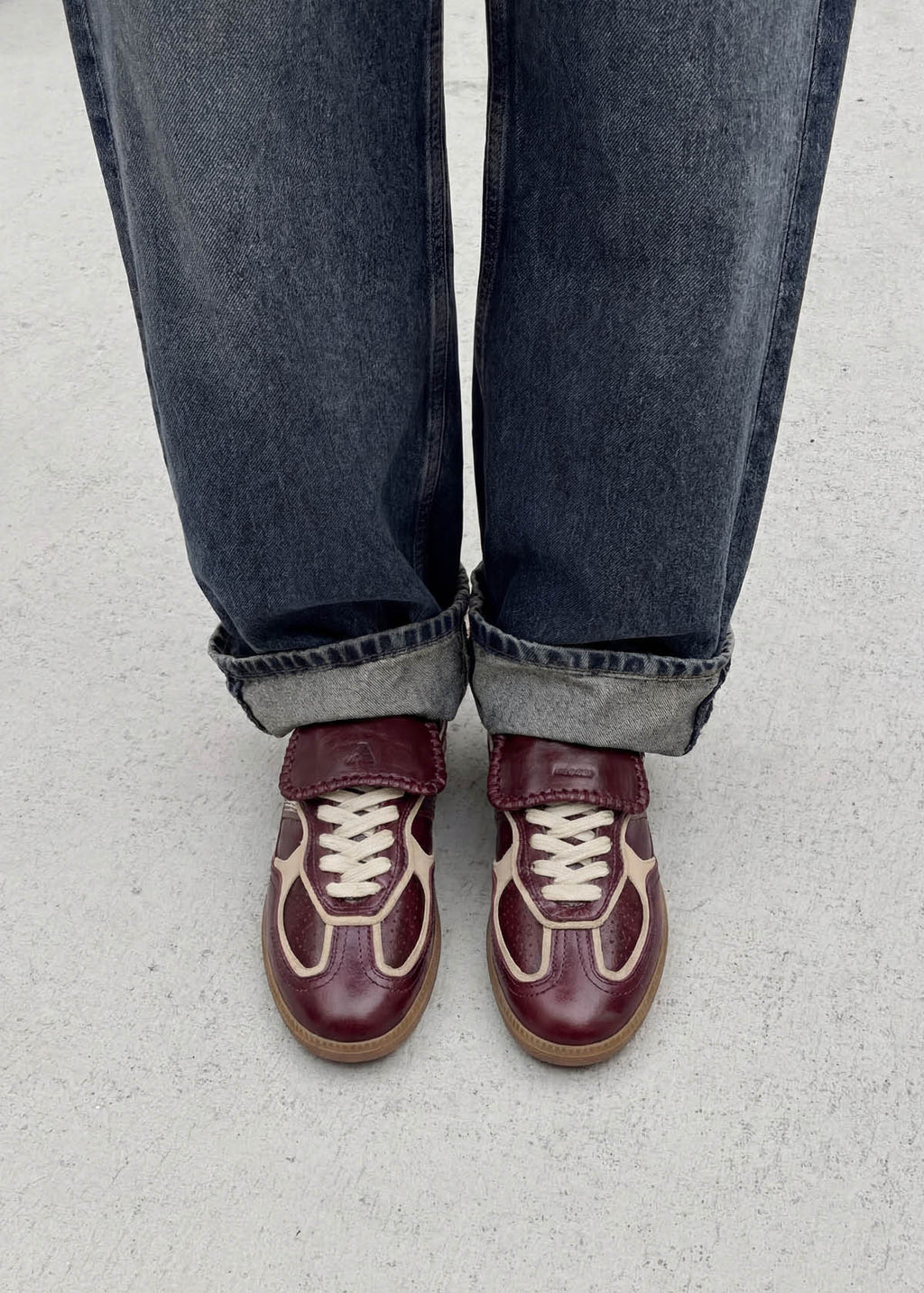 Tb.490 Club Patent Deep Burgundy Leather Sneakers