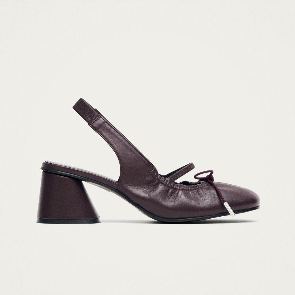 Marly Burgundy Leather Pumps