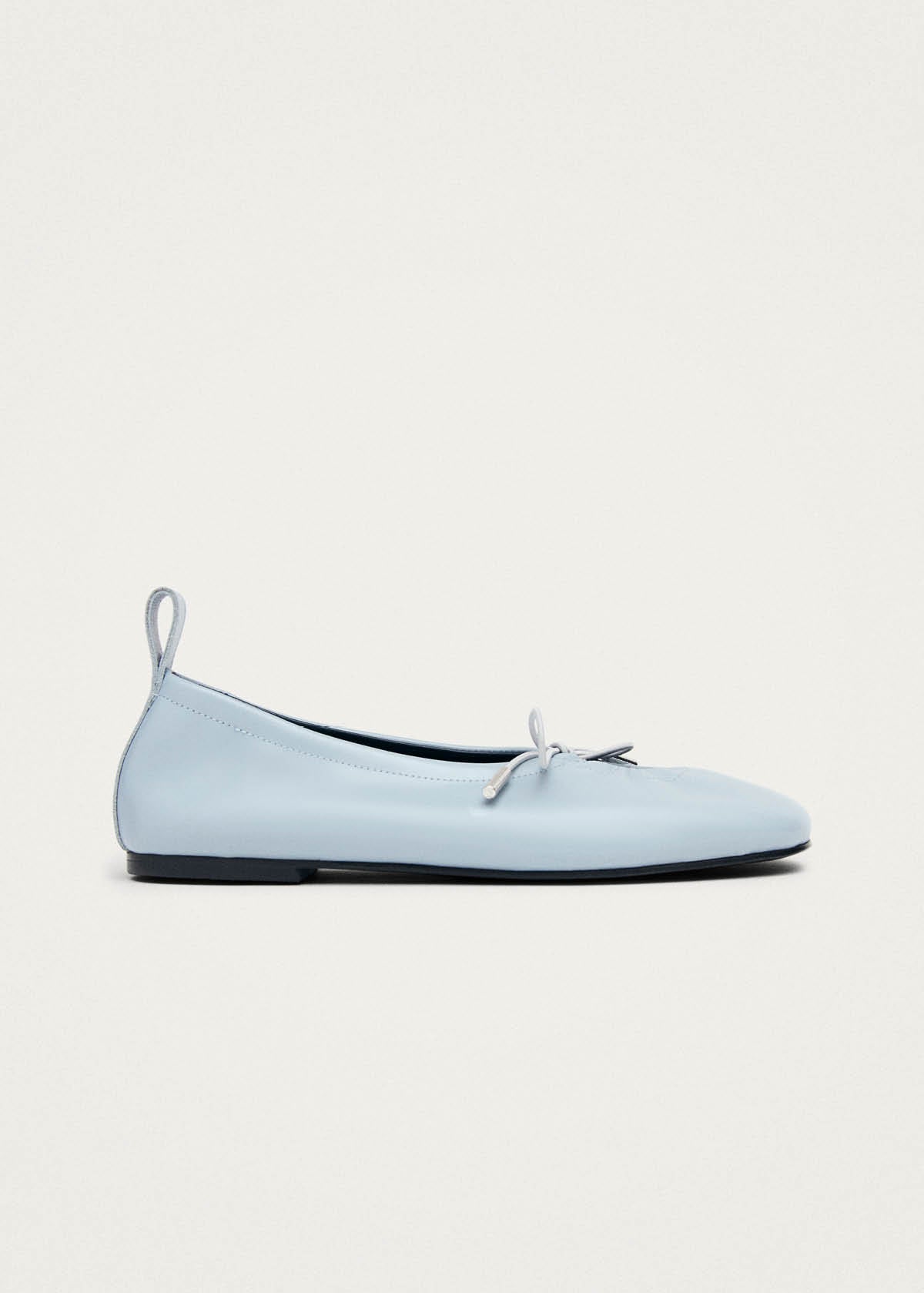 Rosalind Blue Leather Ballet Flats