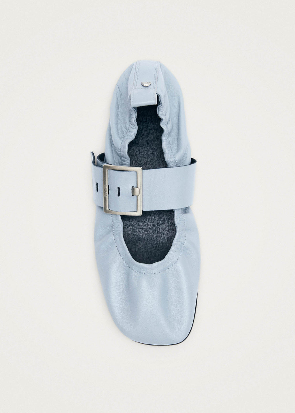 Sarea Blue Leather Ballet Flats