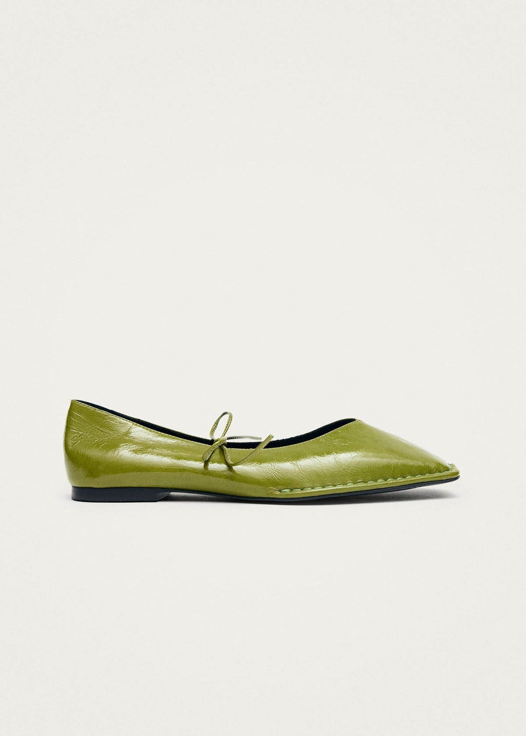 Sway Patent Green Leather Ballet Flats