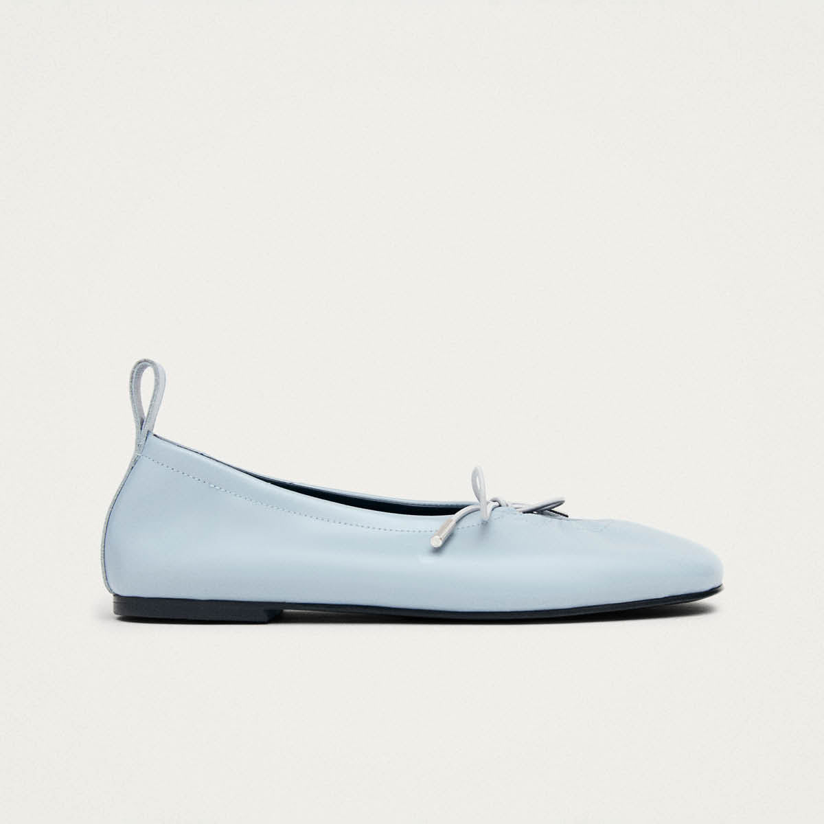 Rosalind Blue Leather Ballet Flats