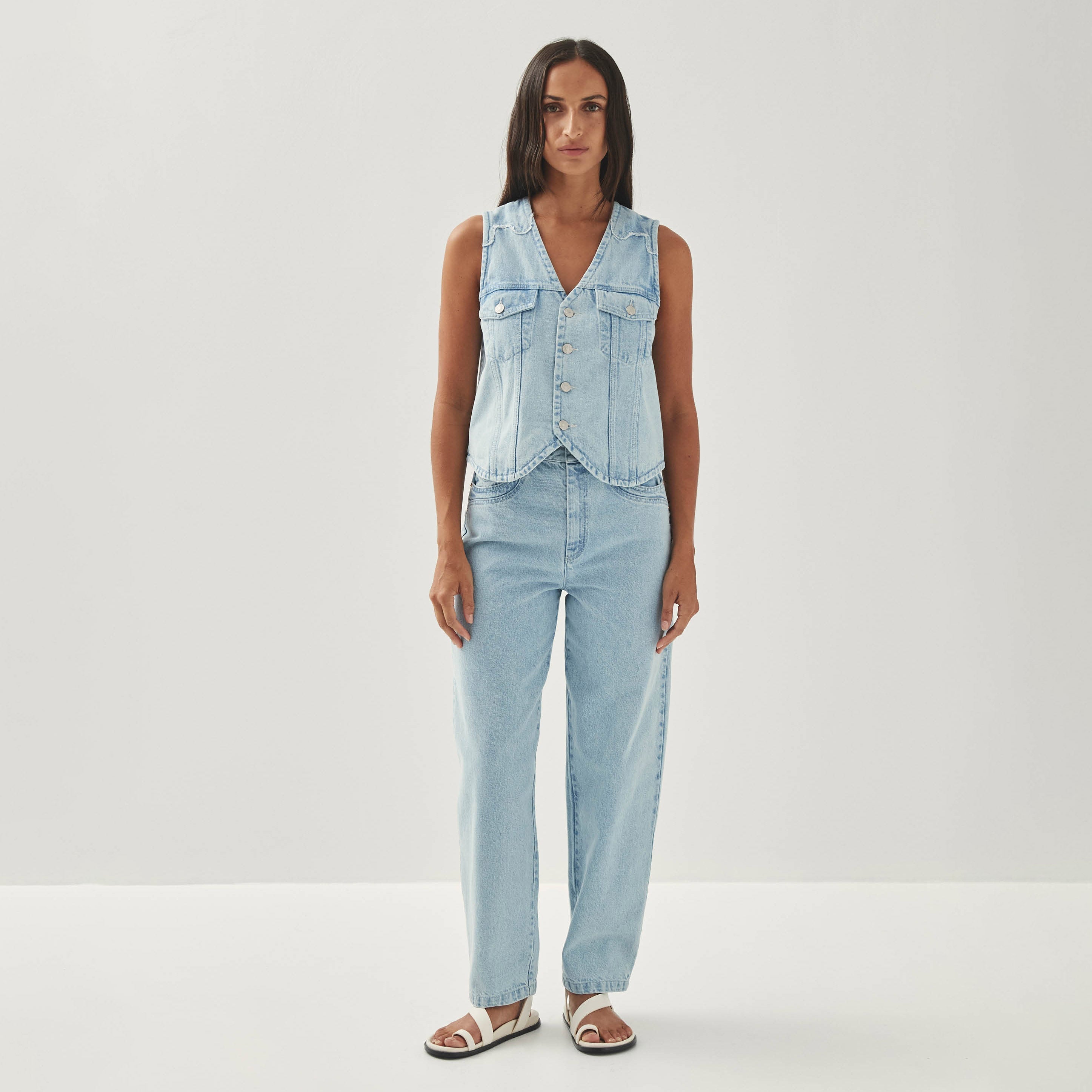 Lorenza Light Blue Denim Trousers