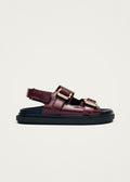 Harper Burgundy Patent Leather Sandals