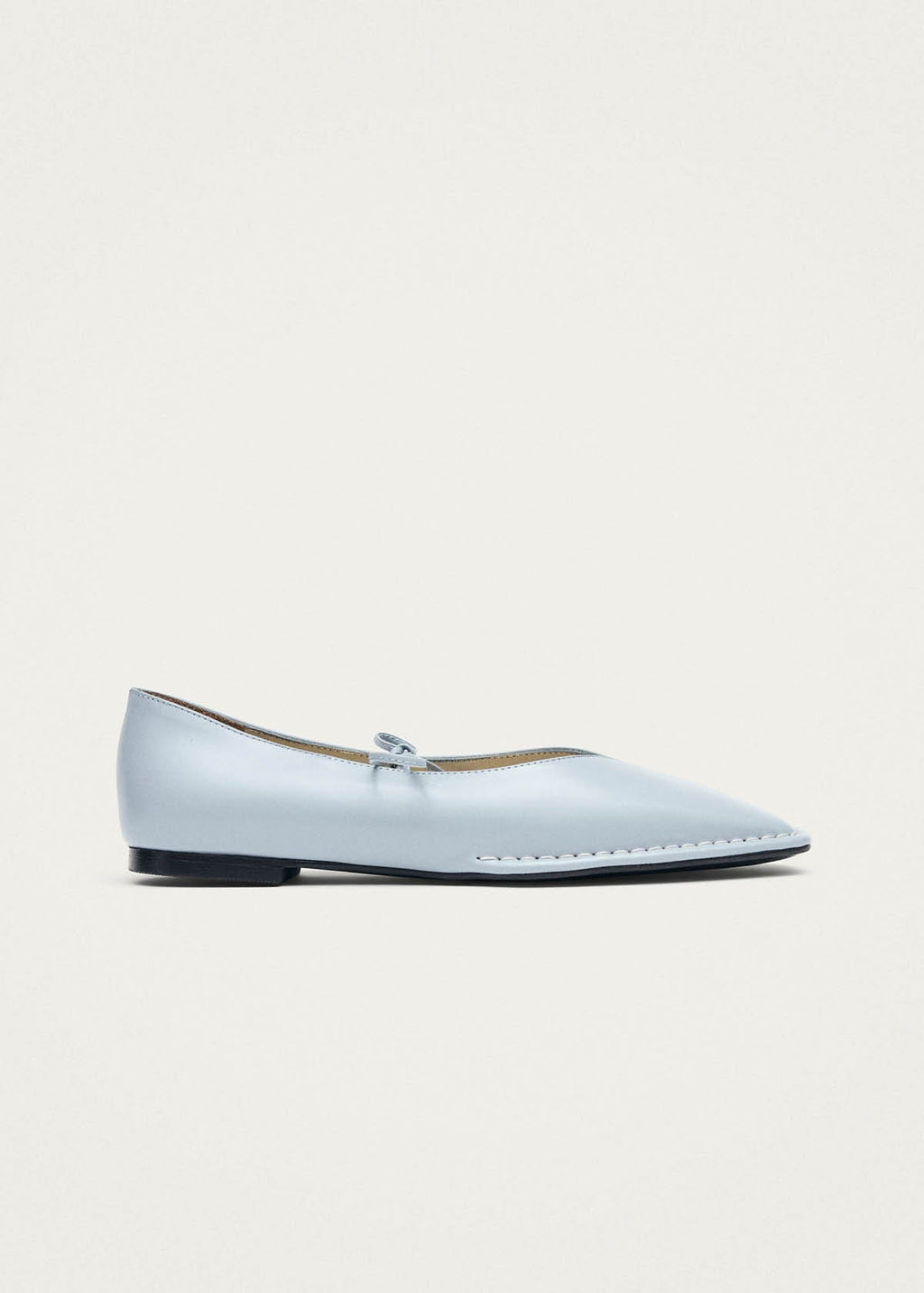 Sway Blue Leather Ballet Flats