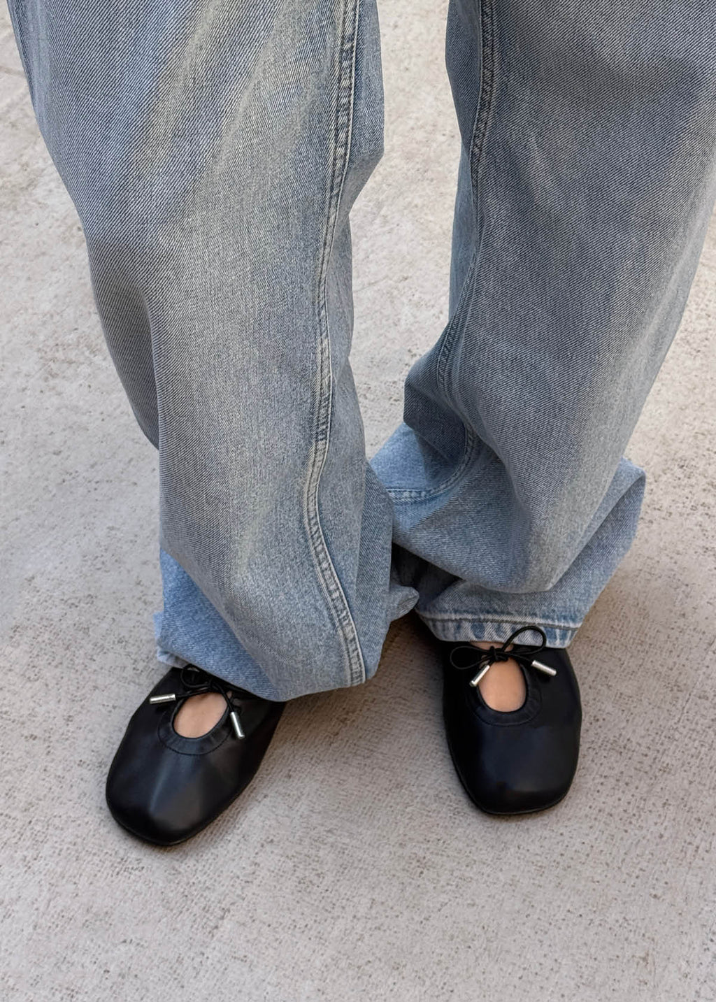 Rosalind Black Vegan Leather Ballet Flats