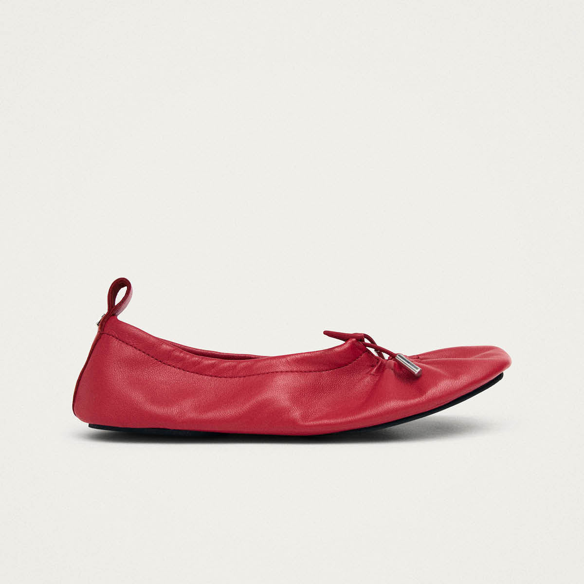 Rosalind Barefoot Red Leather Ballet Flats