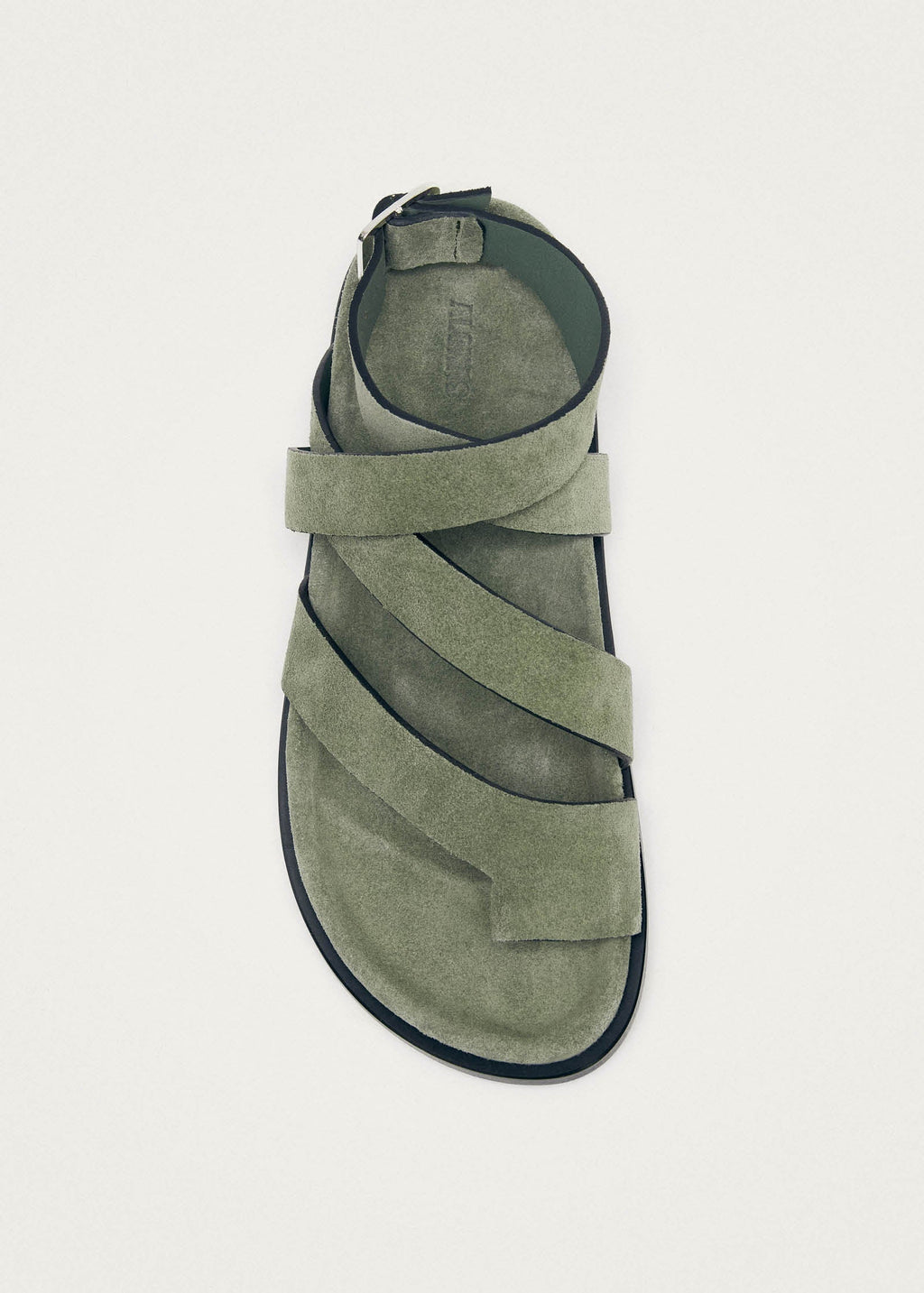 Tide Suede Green Leather Sandals