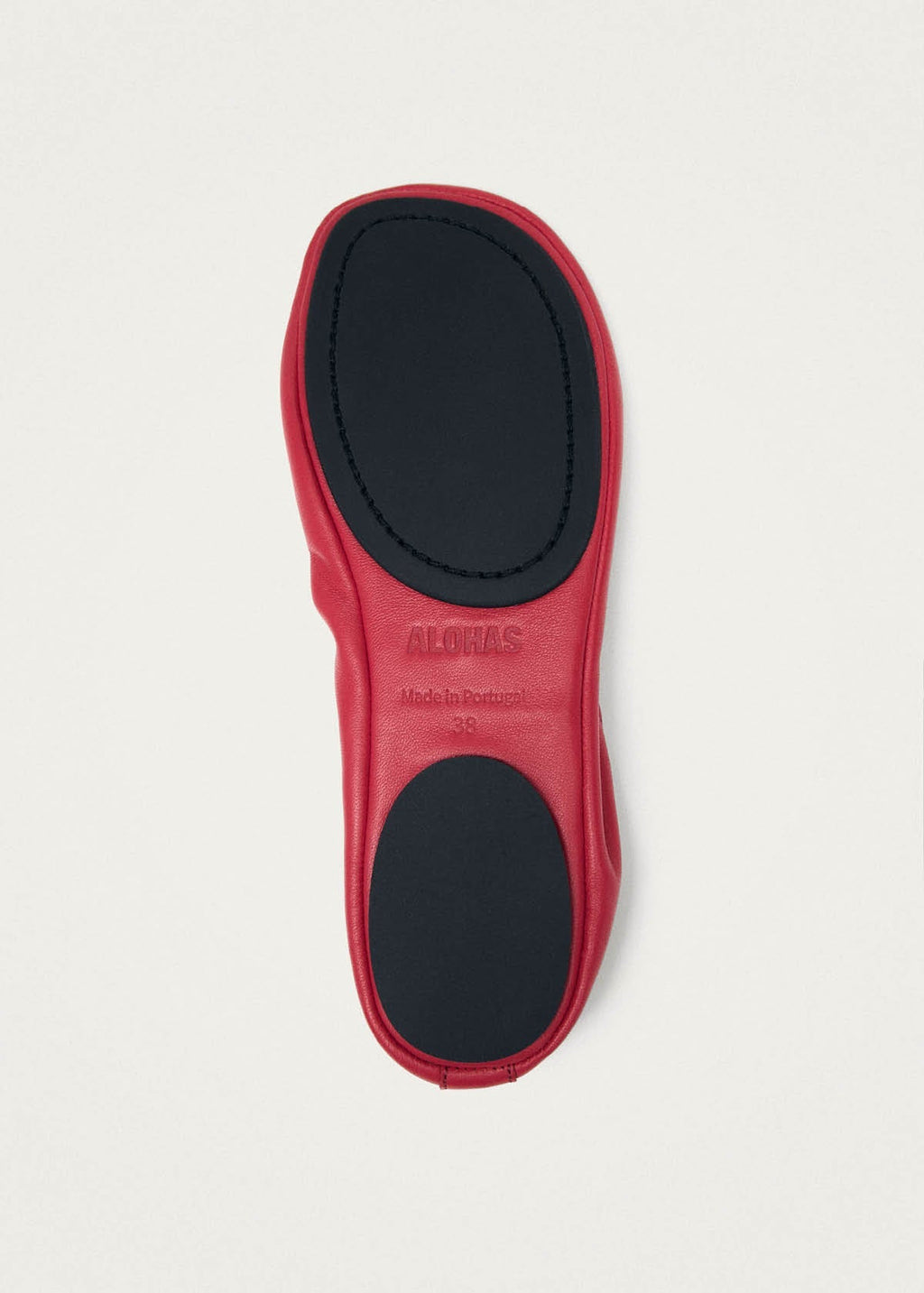 Rosalind Barefoot Red Leather Ballet Flats