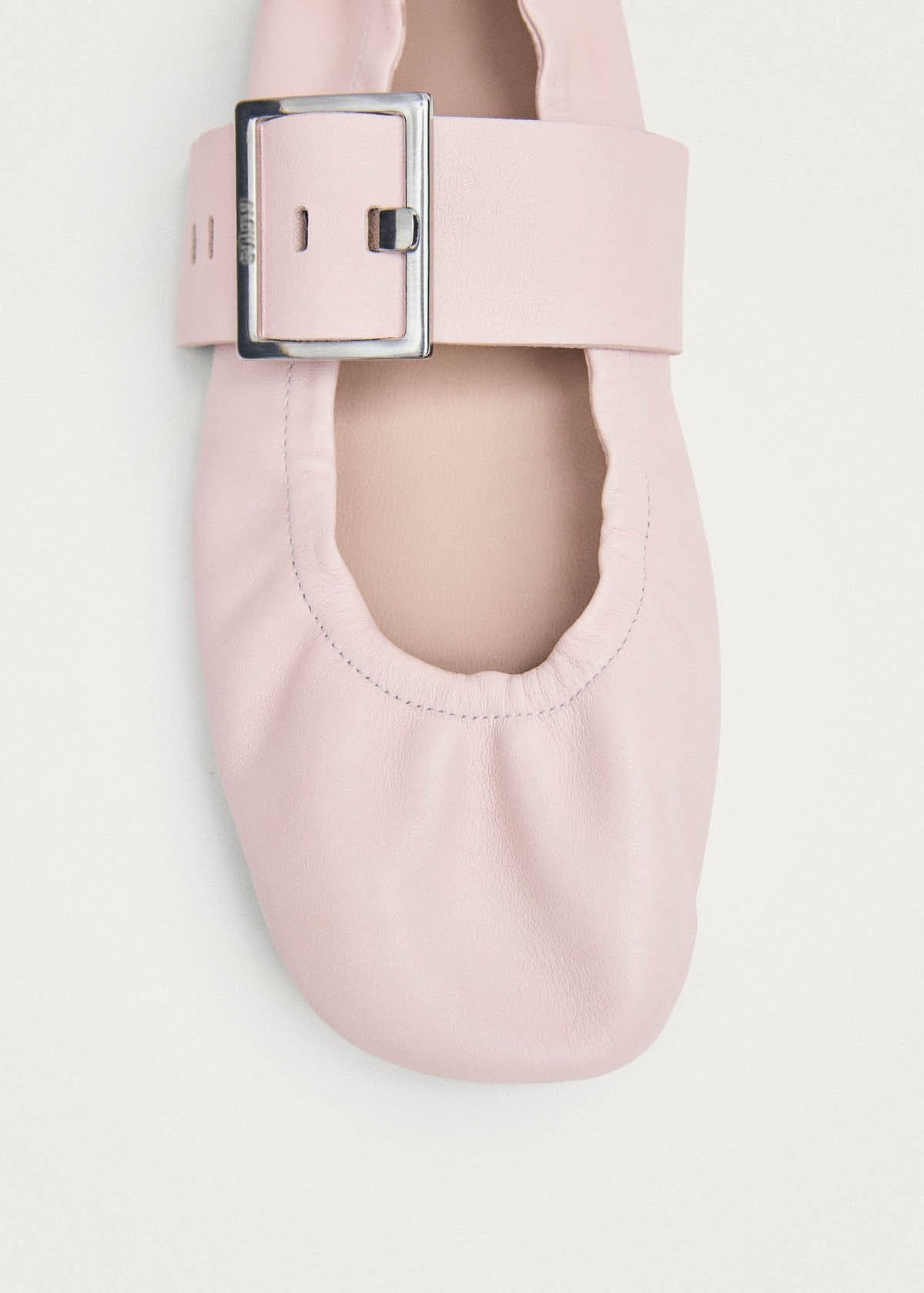 Sarea Pink Leather Ballet Flats