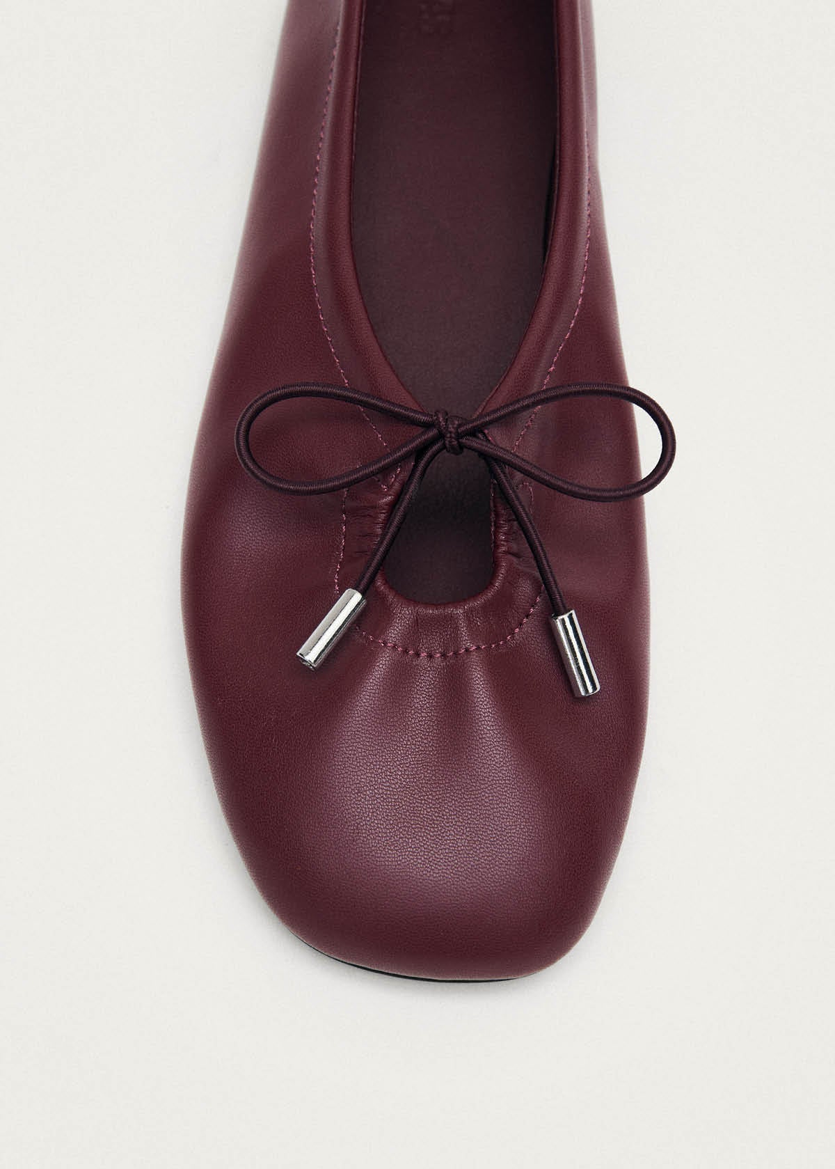 Rosalind Burgundy Vegan Leather Ballet Flats