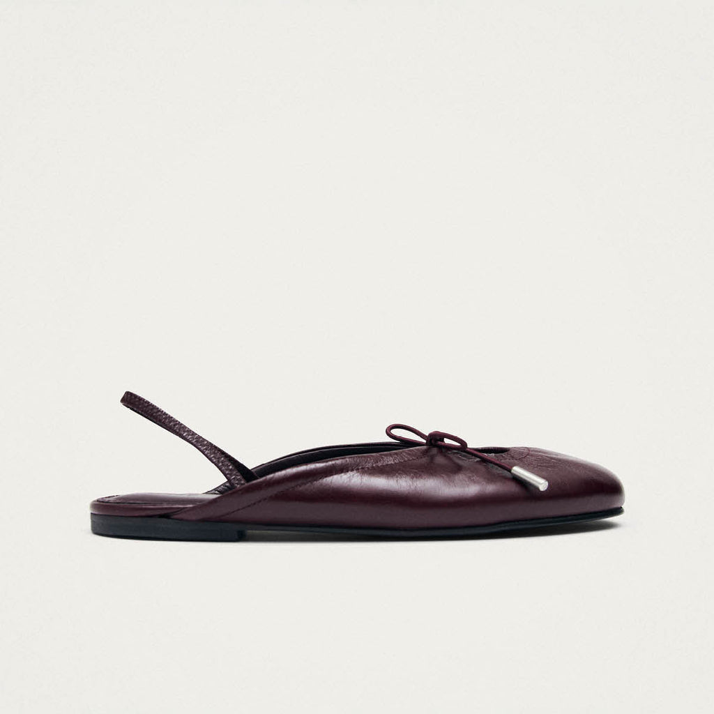 Oli Rift Burgundy Leather Ballet Flats