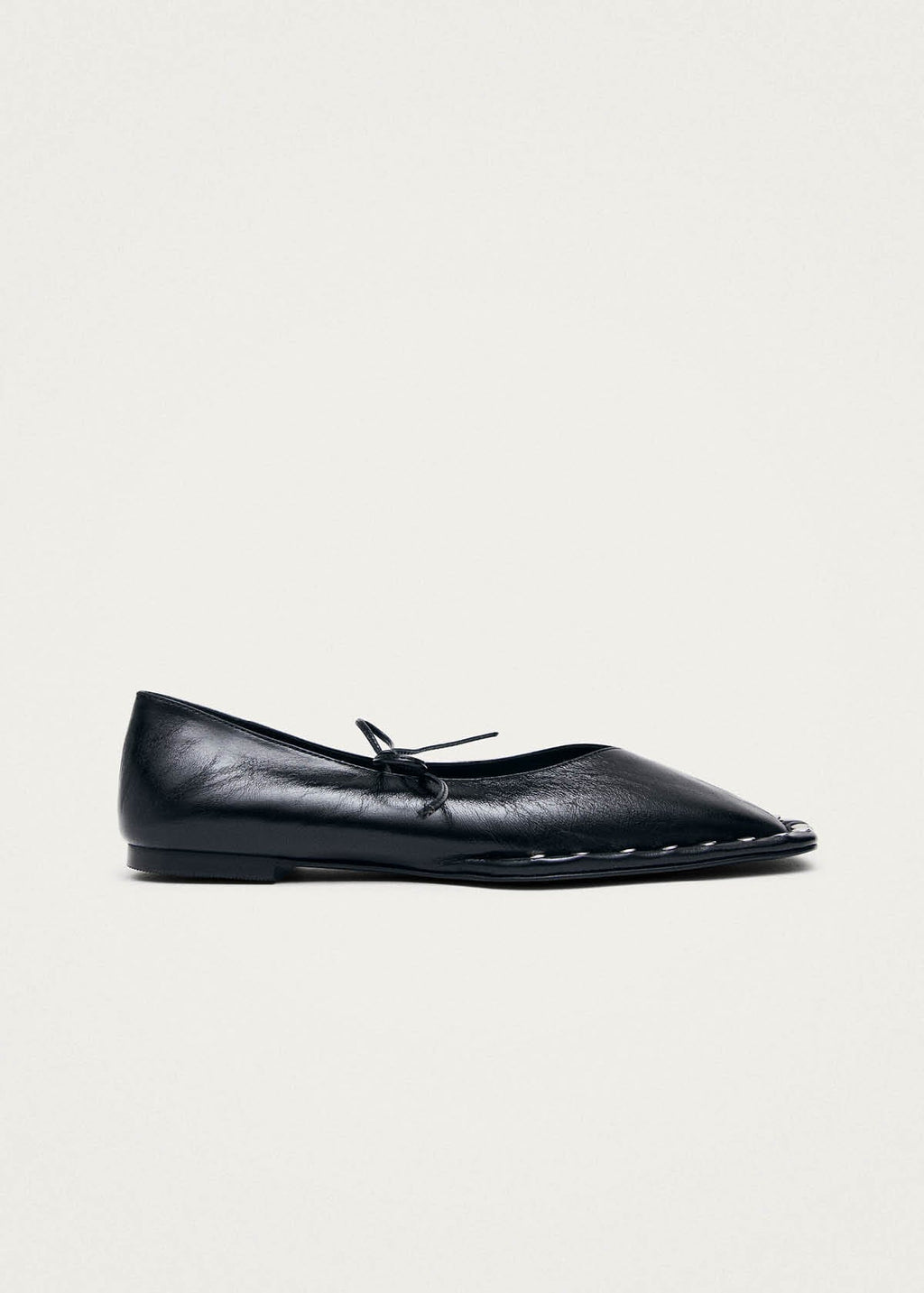 Sway Studs Rift Black Leather Ballet Flats