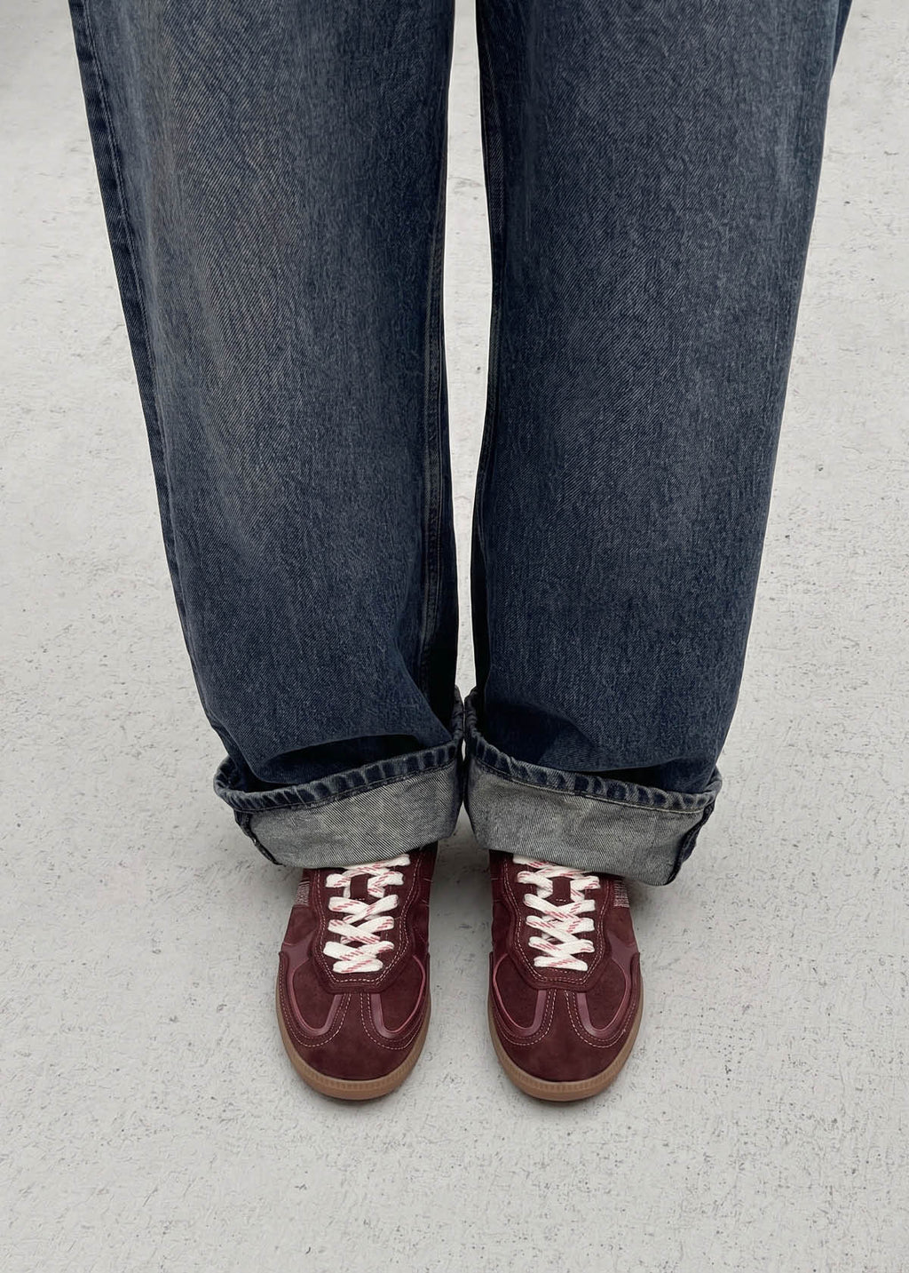 Tb.490 Rife Burgundy Cream Leather Sneakers