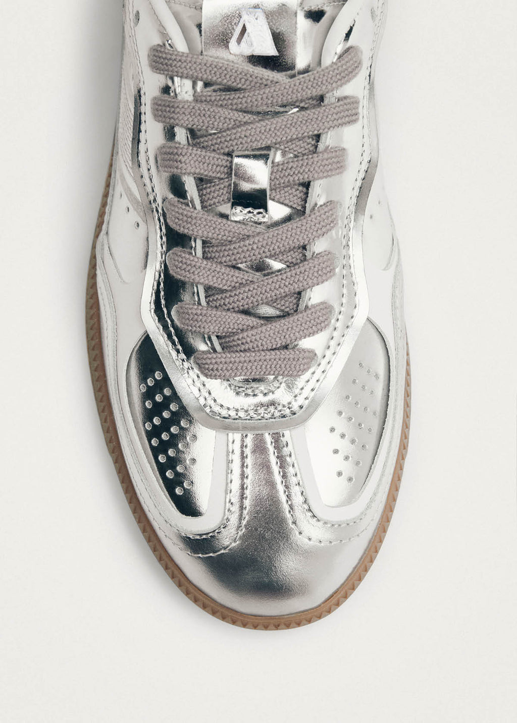 Tb.490 Rife Shimmer Silver Cream Leather Sneakers