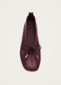 Rosalind Burgundy Vegan Leather Ballet Flats