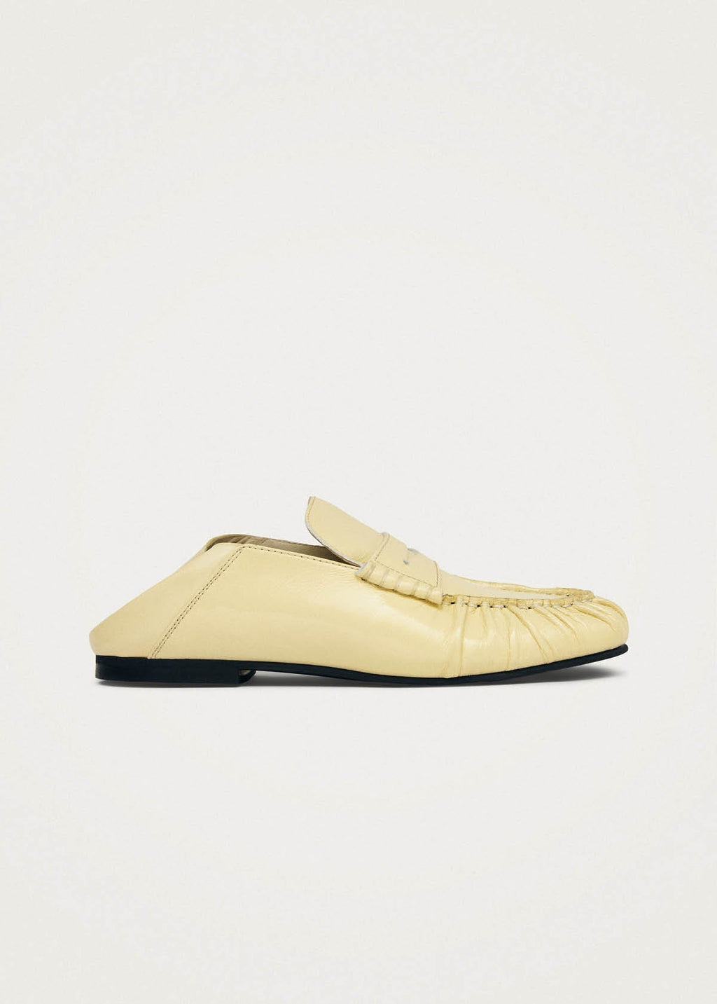 Aven Mule Patent Pale Yellow Leather Loafers