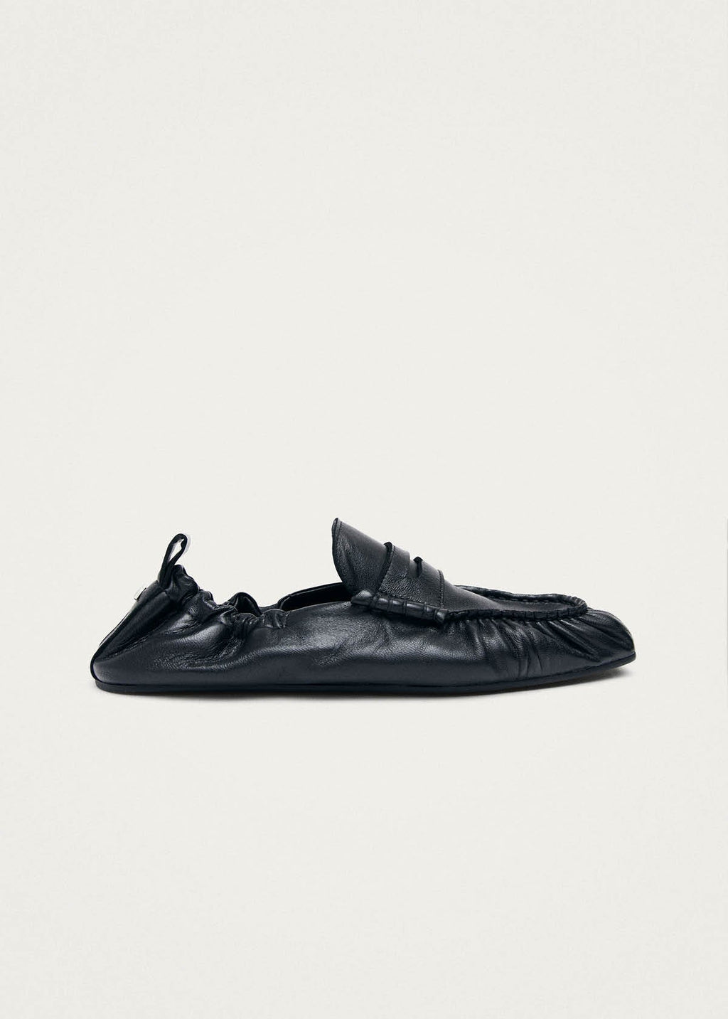 Sage Black Leather Loafers