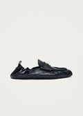 Sage Black Leather Loafers