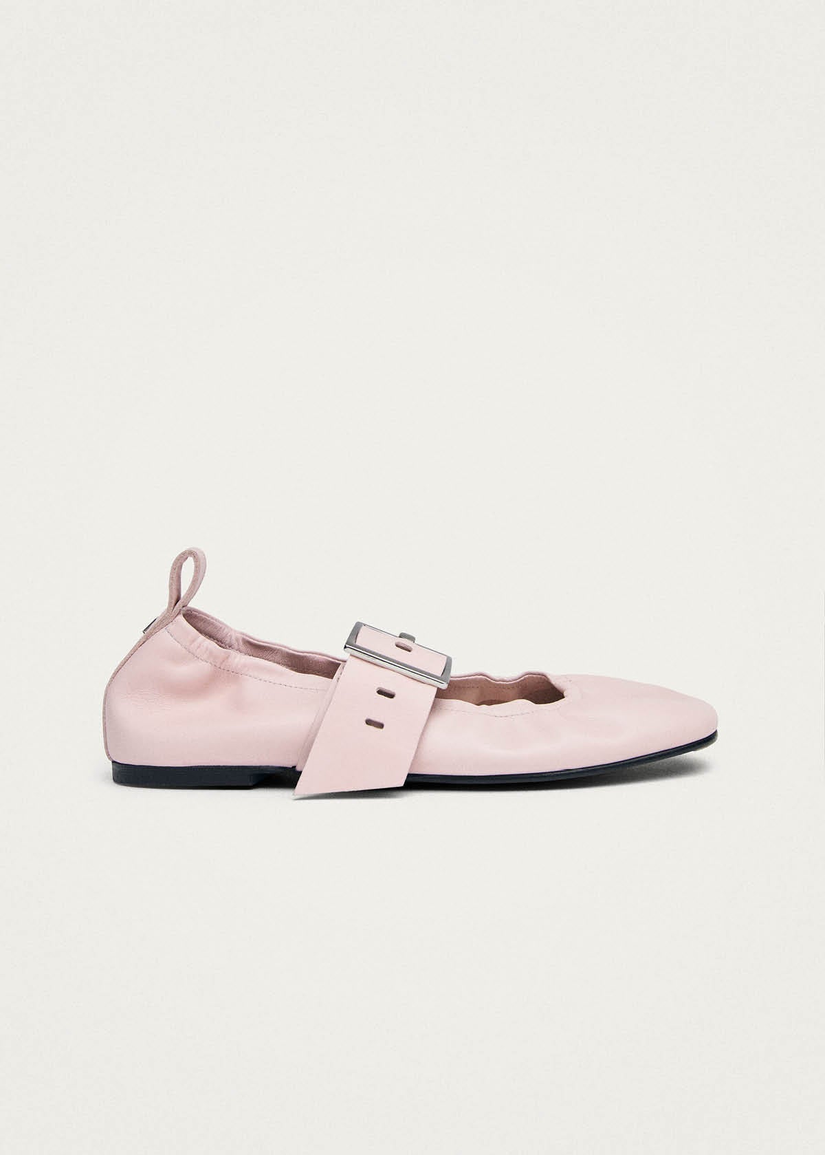 Sarea Pink Leather Ballet Flats