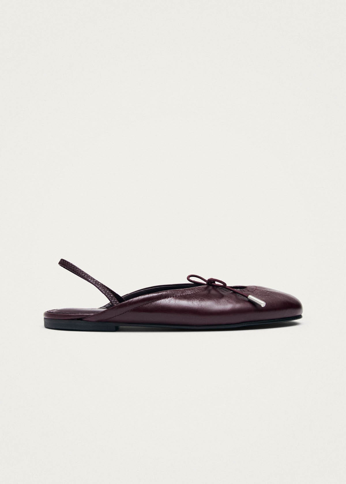 Oli Rift Burgundy Leather Ballet Flats