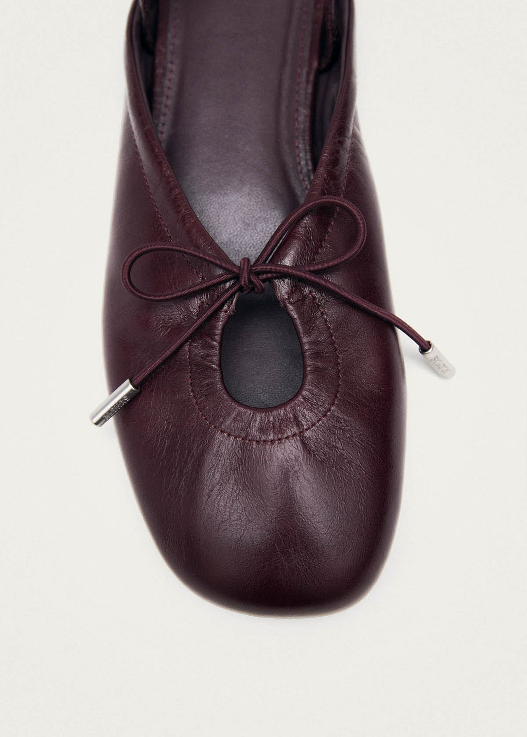 Oli Rift Burgundy Leather Ballet Flats