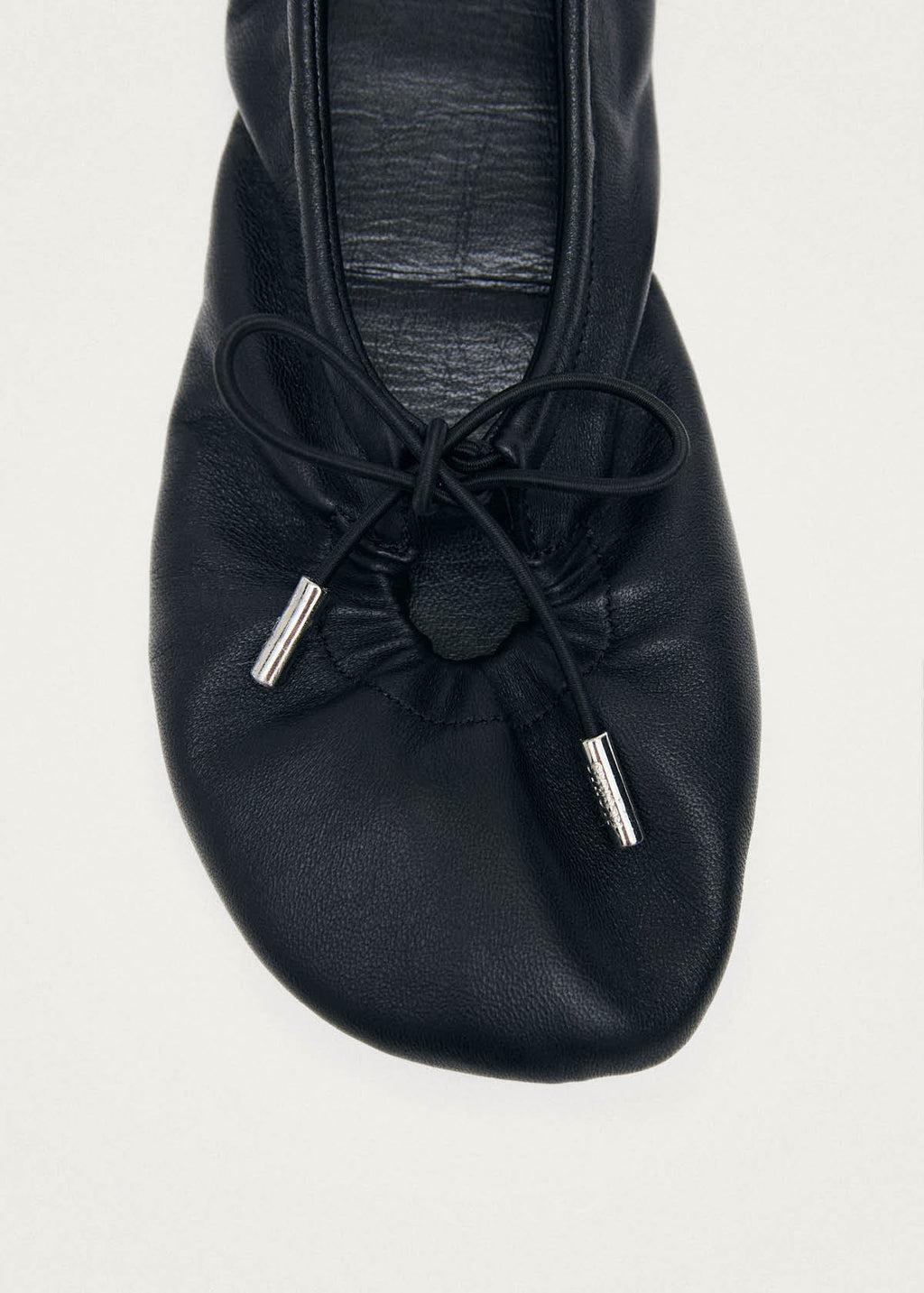 Rosalind Barefoot Black Leather Ballet Flats