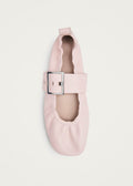 Sarea Pink Leather Ballet Flats