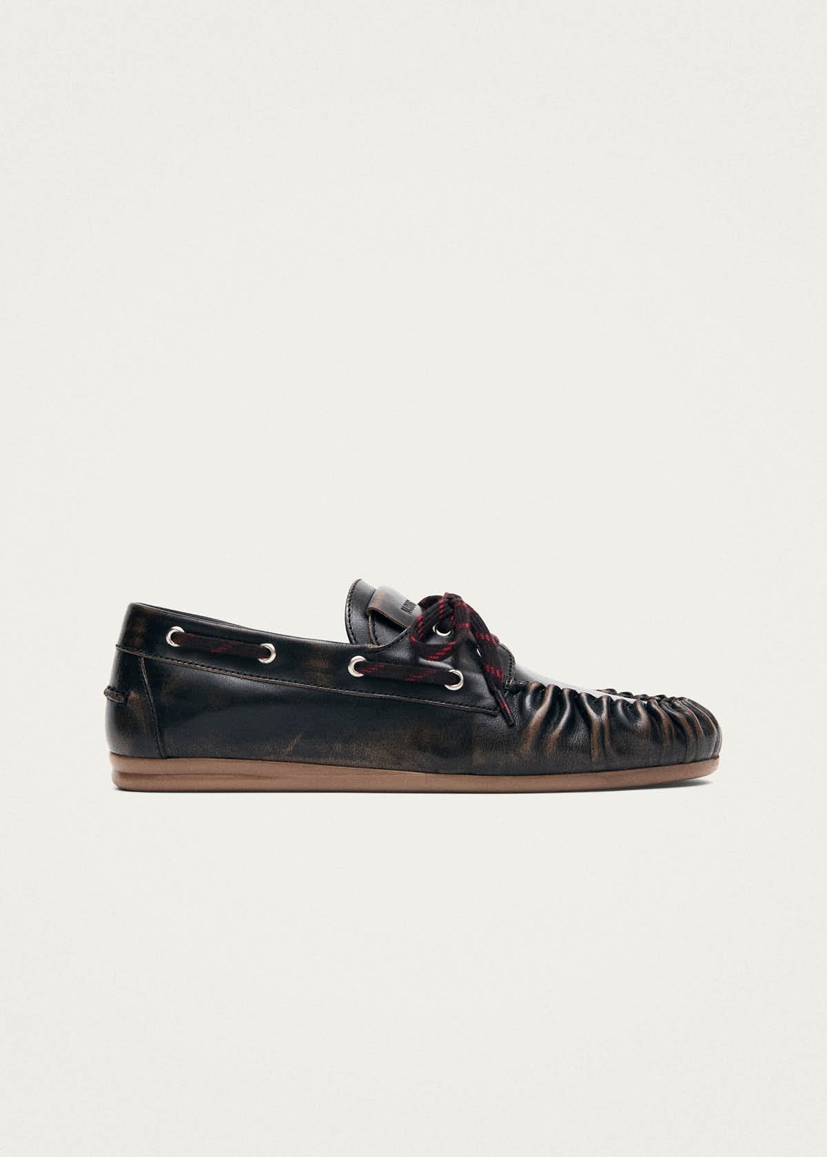 Rowan Sporty Vintage Effect Brown Leather Loafers
