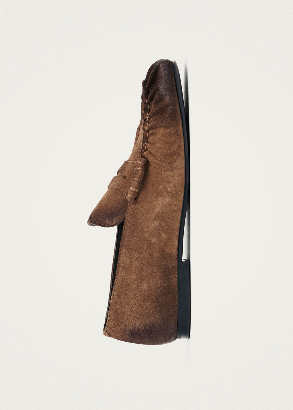 Aven Vintage Effect Suede Brown Leather Loafers
