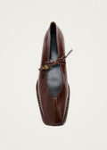 Sway Beads Rift Brown Leather Ballet Flats