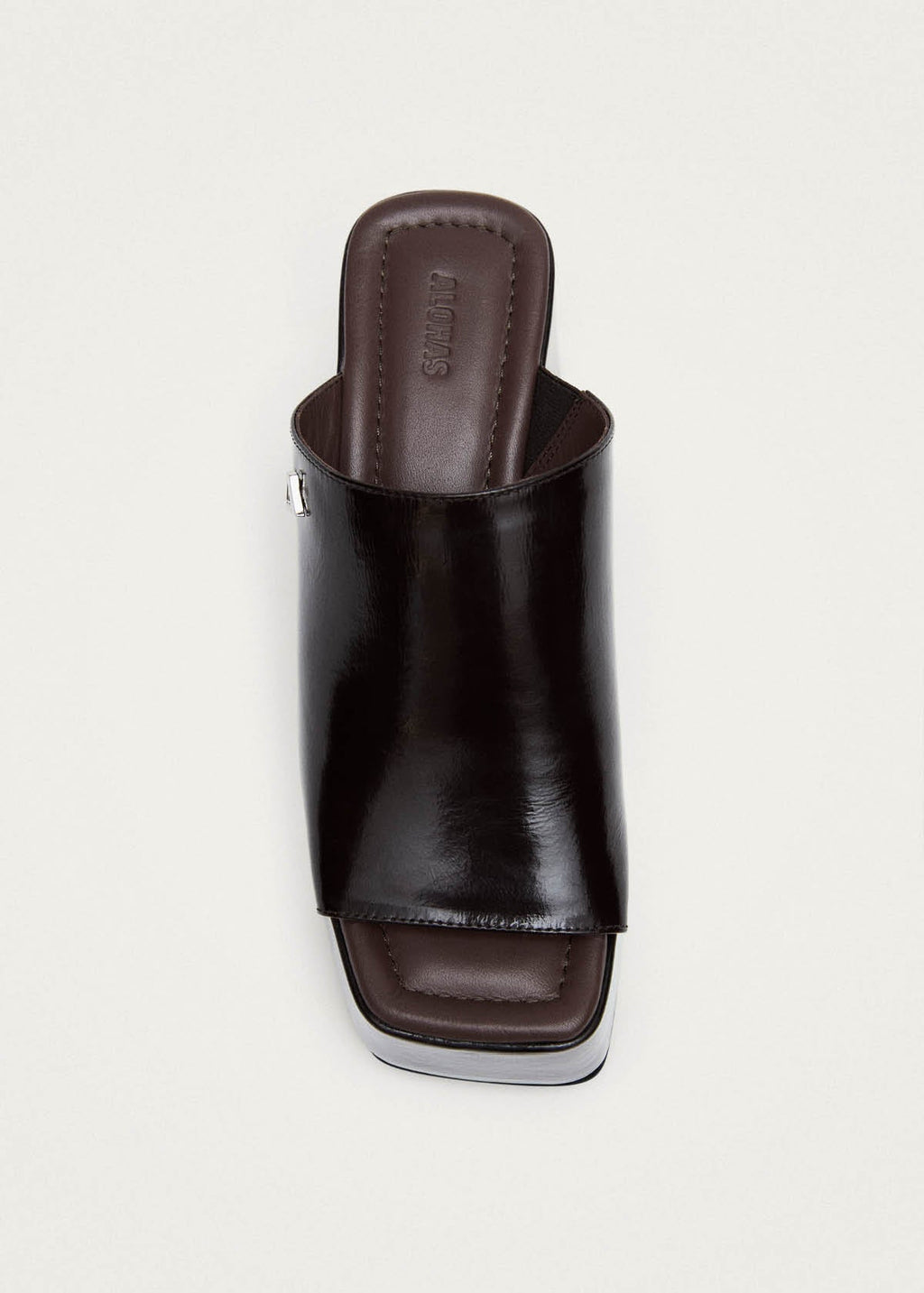 Vale Patent Brown Leather Sandals