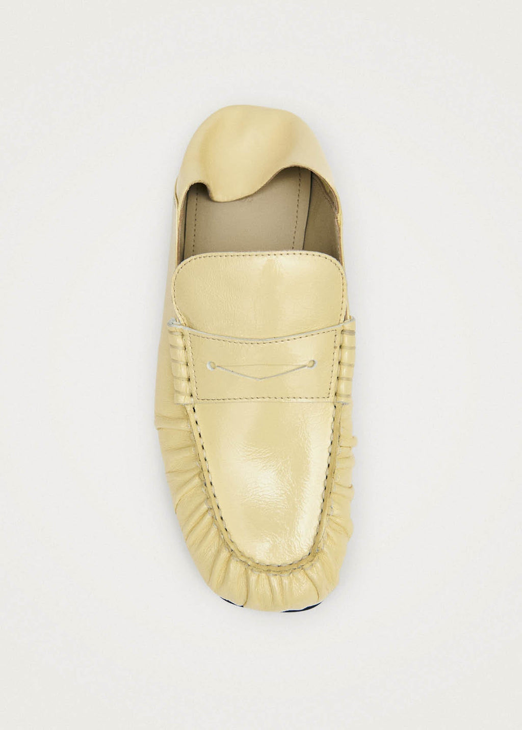 Aven Mule Patent Pale Yellow Leather Loafers