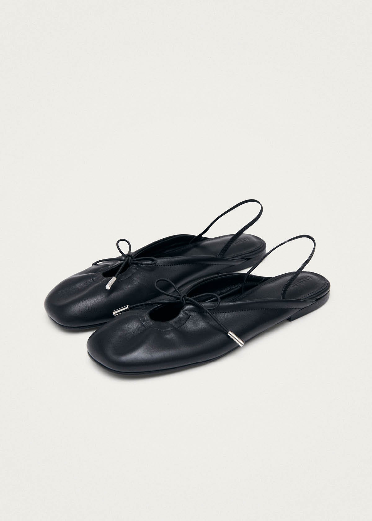 Oli Black Leather Ballet Flats